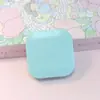 Estuche Lindo para Lentes de Contacto, Caja Compañera de Dibujos Animados de Corazón, Portátil Compacto y Personalizado para Estudiantes, Doble Estuche para Lentes de Contacto con Espejo