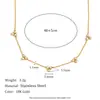 Colección de Cadenas Versátiles Elegantes de Acero Inoxidable Chapado en Oro de 18 Quilates Transfronterizas Europeas y Americanas Corazón Gota de Agua Flor de Circonita Clip Cadena de Bolas