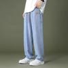 Calça Jeans Masculina NASA Lyocell Tencel Verão Ultra Fina Solta Reta Mergulhada Seda de Gelo Calça Casual