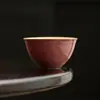 Copo Mestre de Porcelana Rosa Ru da Dinastia Tang e Song, Xícara de Chá de Cerâmica para Casa do Erudito, Copo Grande para Degustação, Copo Único para Conjunto de Chá Kung Fu