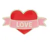 Broche Liga Esmaltada em Formato de Coração Dia dos Namorados Alfinete em Formato de Coração do Cupido Acessórios de Emblema para Feriado Direto do Fabricante