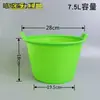 Balde cinza de obra, balde de plástico reforçado, tamanho extragrande, balde de água de plástico durável, balde de cimento para reforma, balde de argamassa inquebrável