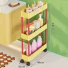 Estante de Almacenamiento para Baño, Carrito Móvil para Baño, Estante de Almacenamiento para Detergente de Lavandería, Estante de Almacenamiento para Baño con Ruedas, Estante de Almacenamiento para el Hogar
