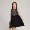 Pudding Haru Vestido Nuevo de Verano para Niñas Estilo Retro Rayado Vestido Chaleco Moderno Versátil Falda Infantil