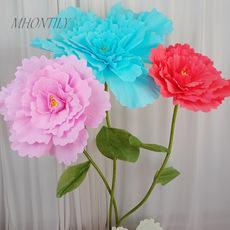 Grandes rosas simuladas, grandes flores falsas de peônia, adereços de decoração de casamento, decoração de janela, adereços de estúdio de filmagem