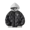 Chaqueta acolchada de invierno para niño, color rojo, con capucha desmontable, nuevo modelo 2026, abrigo a prueba de frío para niños