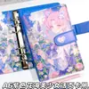 Mar de Flores Moradas Chica Hermosa Planificador A6 Alta Calidad Diario de Anime Cuaderno de Cierre Magnético de Cuero Cuaderno de Chica Hermosa