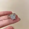 Anel Aberto Estrela do Mar Férias à Beira-Mar Feminino Design de Nicho Exagerado Anel de Dedo Avançado Acessórios Ajustáveis Anel