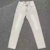 Jeans Bordados de Marca de Moda Transfronteriza 2025 Moda Masculina Ajuste Delgado Pierna Estrecha Azul Claro Pantalones Nuevos de Mezclilla