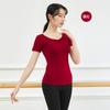 Oferta de liquidação ~ Roupas de prática de dança Roupas femininas de dança folclórica moderna Decote em V Manga curta
