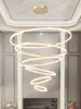 Lámpara de Araña Grande para Dúplex, Lámpara de Araña para Sala de Estar al Aire Libre, Luz para Escalera de Villa, Lámpara de Araña de Lujo Ligero para Dúplex, Lámpara de Araña para Techos Altos para Vestíbulo