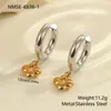 Pendientes de Árbol de Navidad y Corazón de Moda Transfronteriza Pendientes de Acero Inoxidable Chapados en Oro de 18 quilates y Plata con Diseño de Combinación
