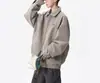 Chaqueta de motocicleta de cuero PU estilo americano para hombre, nueva tendencia otoño e invierno 2026 estilo callejero, holgada casual con cuello de solapa, chaqueta elegante