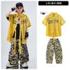 Roupas Hip-Hop Modernas para Crianças Conjunto de Duas Peças de Manga Curta de Verão para Meninos Hip-Hop Street Hip-Hop Roupas de Performance Modernas e Descoladas para Crianças