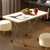 Mesa de comedor de patas altas, escritorio de cama económico de plástico, mesa cuadrada portátil para apartamento pequeño, mesa plegable, mesa de comedor nueva.