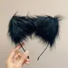 Diadema linda de orejas de gato para mujer, accesorios de disfraz de Halloween, pasador de felpa, tocado, diadema nueva 2023