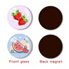 Imán de Nevera de Dibujos Animados de Frutas al por Mayor Personalizado Ilustración Imán de Nevera Personalizado Pintado a Mano Pegatina Redonda de Vidrio de 35 mm