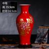 Jingdezhen cerámica florero de cártamo arreglo floral sala de estar china flores adornos de flores secas base de sensación retro clásica