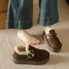 Zapatos de algodón retro de suela gruesa, totalmente cerrados, forrados de felpa, estilo Birkenstock para mujer, nueva colección invierno 2026, botas de nieve cálidas y engrosadas, zapatos peludos estilo Birkenstock