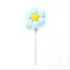 Decoração de Bolo de Confeitaria Pompons Fofos para Meninas Plug-in Pequena Flor Cartão Festa de Aniversário Sobremesa Acessórios para Vestir