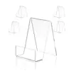 En stock estantería acrílica transfronteriza soporte de exhibición transparente soporte para libros soporte de exhibición soporte de exhibición de libros soporte para libros soporte para libros etiqueta gratis