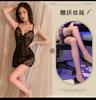 Coni Ropa de Dormir Transparente de Encaje Sexy Pura Pasión Lencería Sexy Camisón con Liguero Morado Uniforme de Tentación para No Quitarse Venta al por Mayor