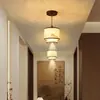 Lustre estético para sala de estar estilo Dinastia Song, luz principal para salão Zen estilo chinês novo, luminárias retrô de tecido para quarto e sala de jantar