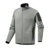 Cardigan de forro polar con cuello alto para otoño e invierno, manga larga, chaqueta ligera de negocios, sudadera gruesa cálida y a prueba de frío, moda casual para hombre