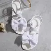 Sandalias Planas de Talla Grande de Nuevo Estilo para Mujer Verano 2026, Sandalias de Playa Casuales de Moda con Lazo y Banda Elástica para Mujer
