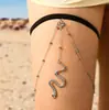 Cadena de Pierna Multinivel Transfronteriza Europea y Americana para Mujer con Borlas y Perlas Artificiales, Cadena Corporal Estilo Deseo Puro para Muslos, Suministro al por Mayor