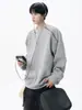 Sudadera con Diseño de Cremallera Americana Cuello Redondo para Hombre Otoño Moda Calle Alta Marca Deportiva Top Base Retro Holgado Chaqueta de Pareja