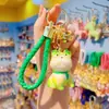 Resina Galvanizada Óculos Gradiente Método Chaveiro de Cachorro Chaveiro de Carro Fofo Criativo Exquisito para Mulheres Pingente de Bolsa