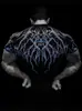 Breathedivinity Nuevo Venom Pesadilla Ropa Deportiva Elástica de Manga Corta Mallas Elásticas Camiseta de Secado Rápido Top para Hombre