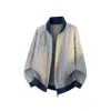 Otoño Invierno Nuevo Suéter de Punto Cardigan Chaqueta para Hombre Estilo Retro Perezoso Bloque de Color Cuello Alto Juvenil Casual
