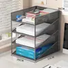 Estante para Archivos Organizador de Escritorio de Oficina Multicapa Clasificación y Organización de Papel A4 Caja de Archivos Almacenamiento Artículo Popular Transfronterizo