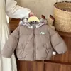 Chaqueta de plumón para bebé niño Invierno Reversible Infantil Corta Engrosada Plumón de Pato Blanco con Capucha Chaqueta de Dibujos Animados Categoría A