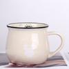 Taza de Cerámica con Forma de Barriga Grande y Esmalte de Color, Adecuada para Desayuno, Leche, Café y Agua, Admite Personalización de Logo, Taza Ecológica