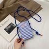 Estilo coreano Pequeno Quadrado Celular Crossbody Bolsa Mini Bolsa de Ombro Pequena Compras Moda Moderna Bolsa de Ombro Feminina