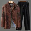 Traje Tang estilo nuevo 2026 para hombres de mediana edad y ancianos, conjunto de primavera y otoño, atuendo de abuelo, chaqueta de papá, chaqueta de cumpleaños para ancianos