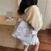 Bolsa Tote Estilo Coreano Super Quente Grande Capacidade Feminina 2026 Nova Versátil Tendência Bolsa de Ombro Toque de Luxo Bolsa de Axila