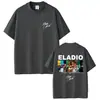 Camiseta Gráfica de Álbum do Rapper Eladio Carrion para Homens e Mulheres Moda Hip-Hop Tendência Música