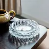 Cenicero de Vidrio para Sala de Estar en Casa Personalidad Creativa Cristal Tamaño Grande Anti-Ceniza Atmósfera de Alta Gama Cenicero de Oficina