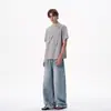 Camiseta de Verano 2025 Estilo Americano Estéreo Plisada Versión Desconstruida Manga Corta para Hombre Tops Casuales de Gama Alta Tendencia