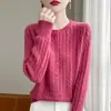 Jaqueta Cardigan de Malha Torcida Branca Atacado Feminina Outono Novo Estilo Coreano Suéter Interno Jaqueta Emagrecedora Manga Longa