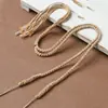 Cordón para Clavícula con Cuentas Dzi de Xizang, Colgante de Cruz, Hebilla de Seguridad de Jade, Cordón de Algodón Tejido a Mano, Cuerda para Colgar en el Cuello de Doble Extremo para Hombres y Mujeres