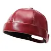 Otoño e Invierno Nuevo Cuero PU Cálido Ligero Unisex Moda Retro Elegante Hip Hop Sombrero de Propietario Transfronterizo
