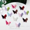 Novos acessórios de joias de Flor Borboleta resina luminosa versátil borboleta colorida material para unha joias de unha Yiwu