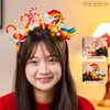 Arco de Cabelo Haste Torcida Feito à Mão Diy2026 Ano Novo Ano do Cavalo Acessórios de Cabelo Decorativos Jardim de Infância Crianças Atmosfera Adereços para Fotos