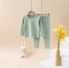 Conjunto de Ropa Interior Térmica de Alta Calidad para Niños Ropa de Casa Bebé Cintura Alta Elástico Sin Costuras Ropa de Otoño y Pantalones Unisex Atuendo Padres e Hijos