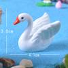 Paisaje en Miniatura de Cisne Blanco Simulado Transfronterizo Jardinería Macetas Adornos Pequeños Cisne Accesorios DIY Artesanía de Resina